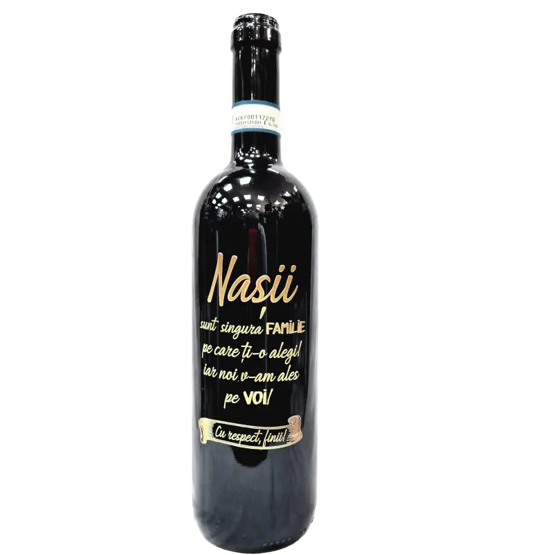 Nasii sunt singura familie, eticheta uv cu mesaj